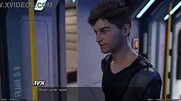 stranded in space with ebony milf for first kiss