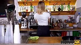 Hunt4k's reality show featuring big tits and a shaved pussy