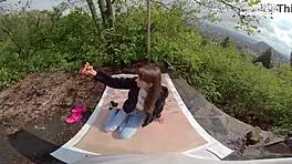 hey, watch perfect teen lili charmelle suck and bang outdoors in forest?