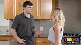 Teen Allie Nicole Teaches Step How to Fill Her with a Hot Creampie