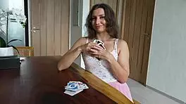 She lost the card game bet and got nailed hard in rough cowgirl and doggystyle.