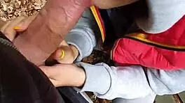 Risky public moment with 18yo teen in quickie