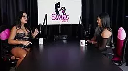 Brazilian beauty strips in sheer lingerie, revealing bisexual desires during pleasure.