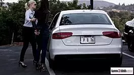 Dominant lesbian cop gets rimmed by captive in intense session