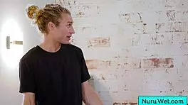 Horny Client GETS FIRST NURU MASSAGE from Hot Teen 18+ Naked Masseuse Michael Vegas Sophia Burns