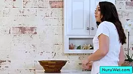 Horny Client GETS FIRST NURU MASSAGE from Hot Teen 18+ Naked Masseuse Michael Vegas Sophia Burns