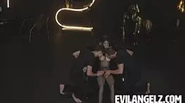 I'm loving Miku and Rin's naked dance with petite shaved blonde bodies