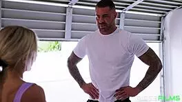 Fit muscle babe fucks big cock