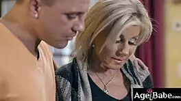 Older woman meets young man