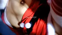 santa claus cums inside curvy stepsister during christmas fuck with vibrator