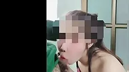 young asian student overwhelmed by first blowjob in homemade video