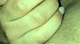 Mature milf with big tits and ass masturbates then gets creampied in her room