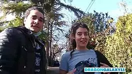 risky public blowjob with cum in mouth right on the street - wanna join us?