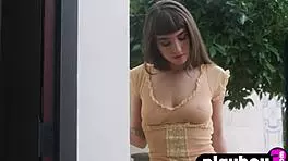 petite brunette milf ivy rose strips and shows her sexy body