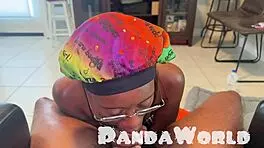 ghetto bonnet ebony whore worships my bbc with submissive blowjob