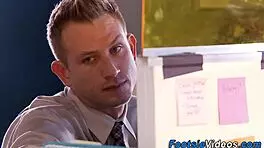 petite babe gives footjob and handjob