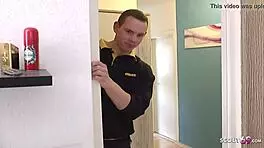 Mailman Catches German Teen 18+ Tight Tini for a Quick Bang