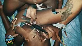 和新年除夕两个闺蜜三人行狂欢