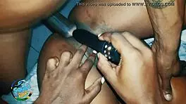 和新年除夕两个闺蜜三人行狂欢