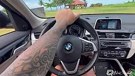 Got Creampie in Mouth from Hot Tattooed Guy Met at Beach