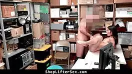 Loss Prevention Officer Roughly Fucks Shoplifting Suspect At Work