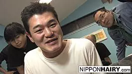 Intriguing gangbang with a Harajuku hottie featuring cumshots and hardcore action