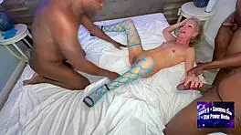 Insatiable Bella Bare takes on three hungry studs with passion