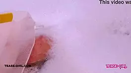 Super cute teen 18+ enjoys a relaxing bath interview