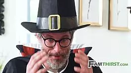 Thanksgiving Turns Wild with Family Squirting in Taboo 4Some Fest