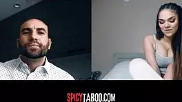 Horny Stepdaughter's Naughty Video Call with Stepdad