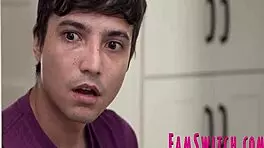 stepmom and stepdad caught us peeking, then invited us for wild sex