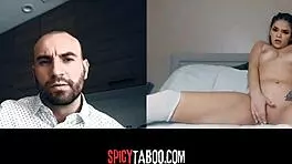 Horny Stepdaughter's Naughty Video Call with Stepdad