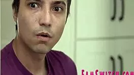 stepmom and stepdad caught us peeking, then invited us for wild sex