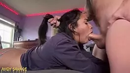 tiny latina girlfriend gets her ass pounded hard by her boyfriend