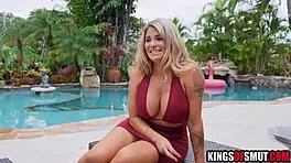 Masseur provides intense massage to client's wife in private session.