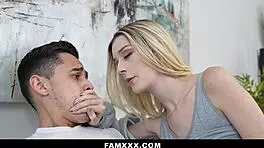 Hot Stepsister Shares Intense Taboo Blowjob with Stepbrother in Threesome Fantasy