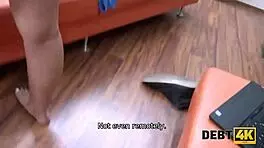 Debt4k sweet thing has no job to pay rent because shes a student 😅