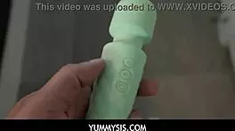 Stepsister catches stepbrother wanking in bathroom 😏💦