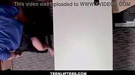 Teenlifters - Natural Big Tits Shoplifter Skylar Snow Strip Searched and Punished by Guard.