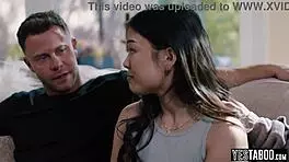 tiny asian teen 18+ dives into kinky bdsm with bestie and her guy