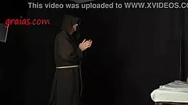 brunette babe punished on smooth ass in garage