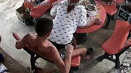 beautiful thai girl enjoys bedroom time with boyfriend's friend