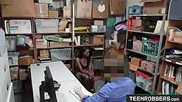 Man, this sexy ebony teen got drilled doggystyle for stealing