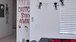 katie kush got brother loves big piece of candy stick on halloween