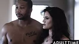 Pregnant Laney Grey Slammed with Massive Interracial Creampie