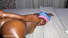 Ebony Slut Gets Proper Lashing While Riding Big Black Cock.