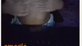 Tetona showing off her tits on webcam