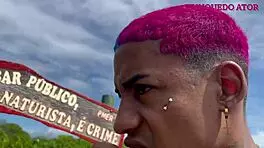 Tattooed brunette teen rides cock intensely in pool after friends