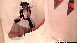 Sexy Caribbean Pirate Girl Strips For Webcam