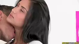 Blonde brunette lesbians kiss and lick pussy